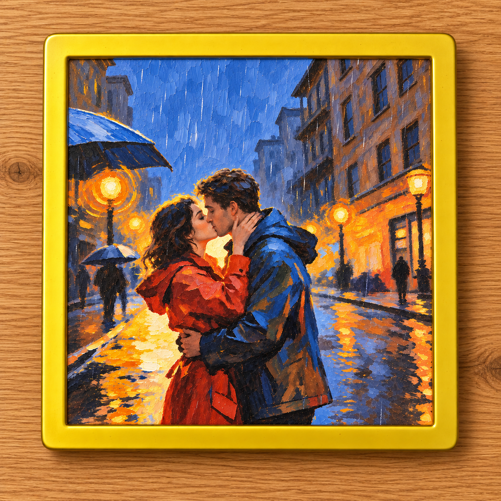 A Moment In The Rain | Family Art Print | Sentimental Wall Art