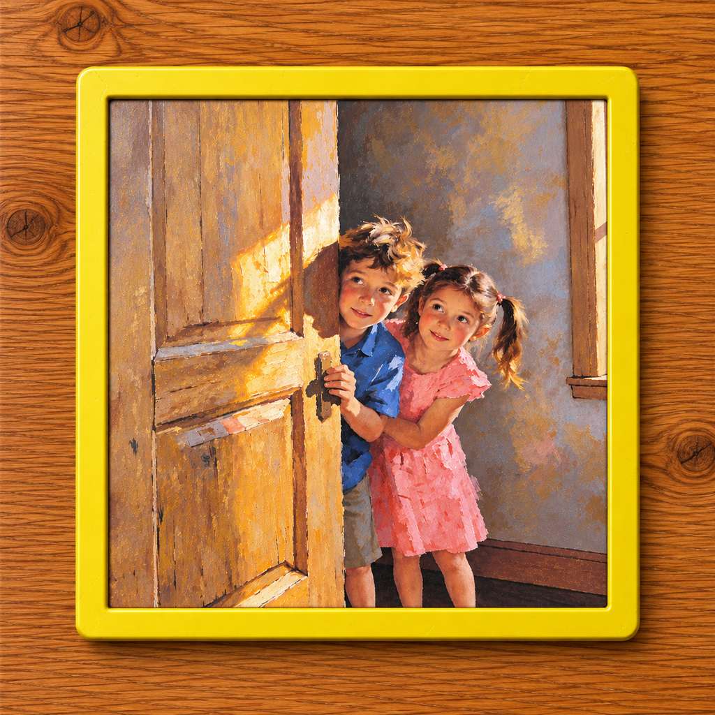 Hide & Seek | Family Art Print | Children's Wall Art