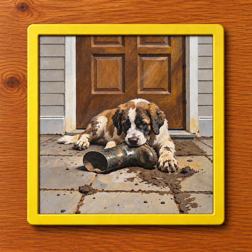 Teething | Puppy Art Print | Dog Lover Wall Art