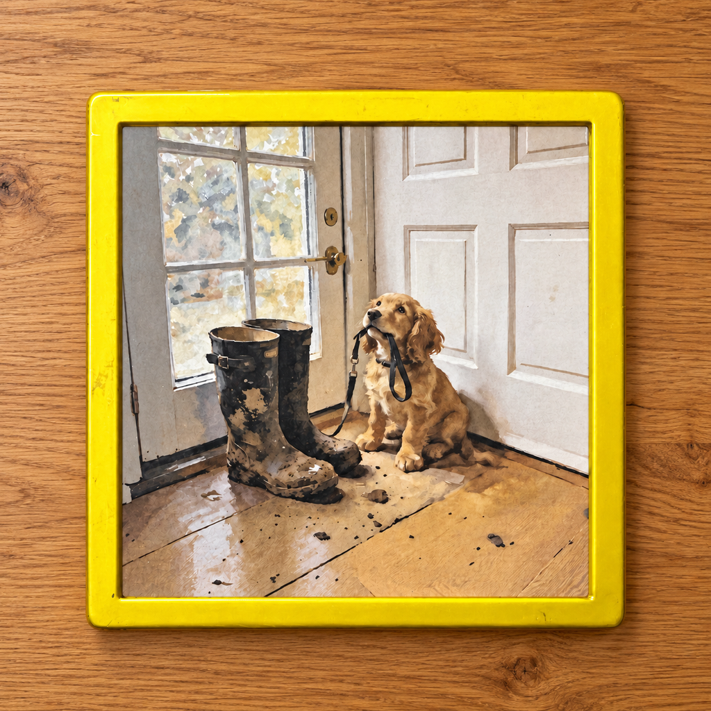Again | Humorous Dog Art Print | Pet Wall Art for Home