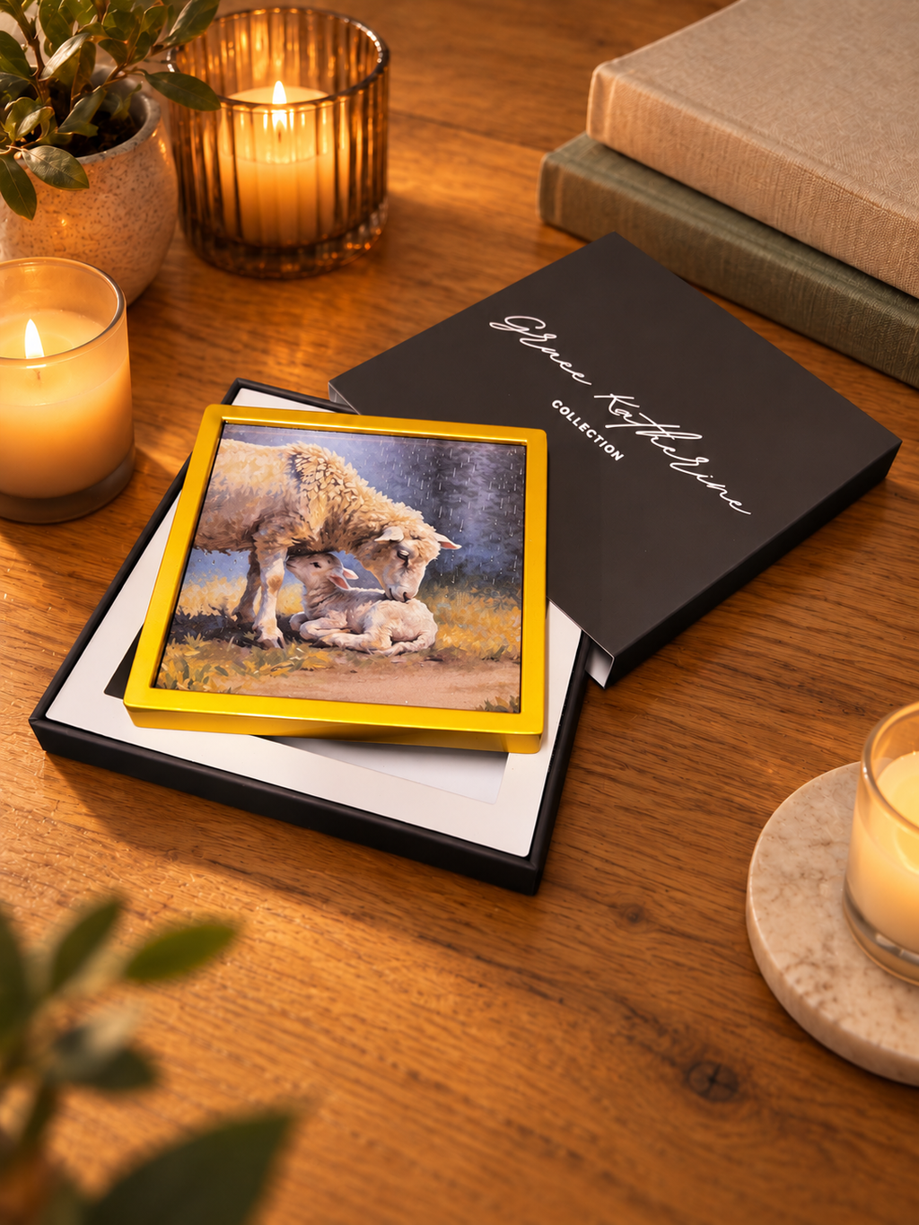 Mother's Love | Sheep & Lamb Art Print | Animal Wall Art