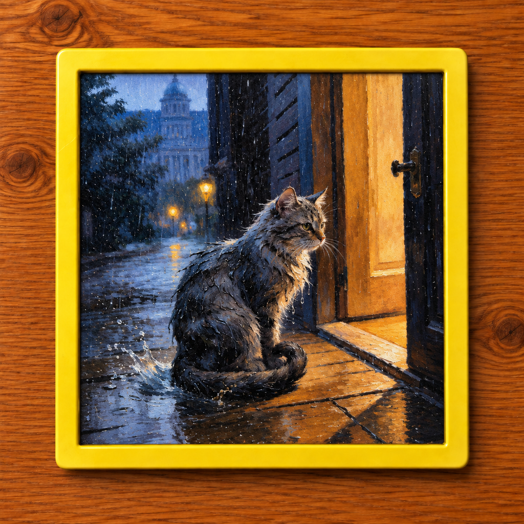 Welcome Home | Cat Art Print | Pet Wall Art for Home