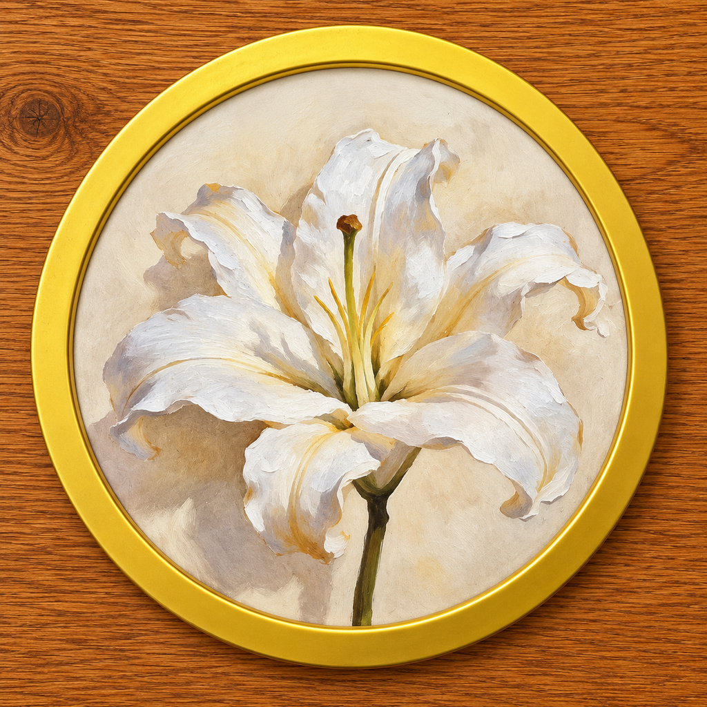 Lily | White Flower Art Print | Floral Wall Art for Home
