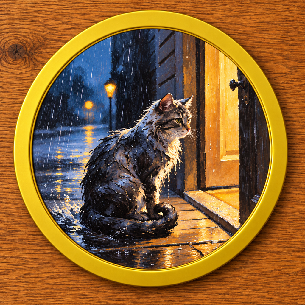Welcome Home | Cat Art Print | Pet Wall Art for Home