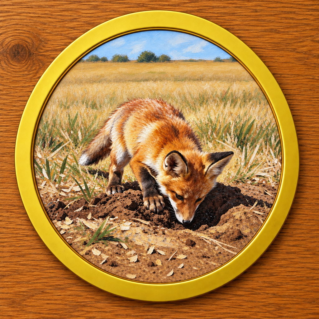 Digging Dirt | Fox Art Print | Wildlife Wall Art