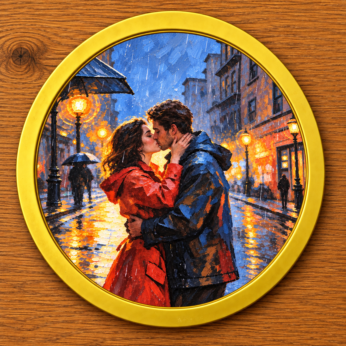 A Moment In The Rain | Family Art Print | Sentimental Wall Art