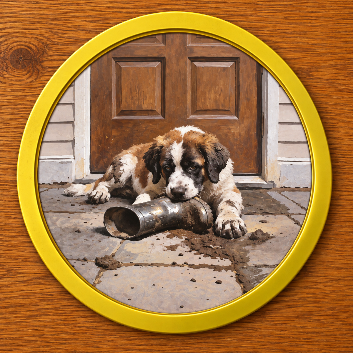 Teething | Puppy Art Print | Dog Lover Wall Art